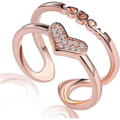 SHQIYAYI Heart Rings for Women S925 Silver Wedding Engagement Bridal Jewelry Cubic Zirconia Stone Elegant Ring Accessories 071