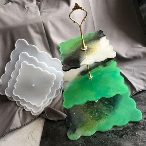 DIY Three-layer Fruit Tray Tea Tray Epoxy Coaster Tray Table Decoration For Epoxy Craft Home Supplies Tools