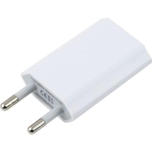 50pcs 5V 1A USB Port EU Plug Duck Power Charger Head Home Travel Wall AC Charger Adapter for IPhone 11 pro max XR 8 7 6 5