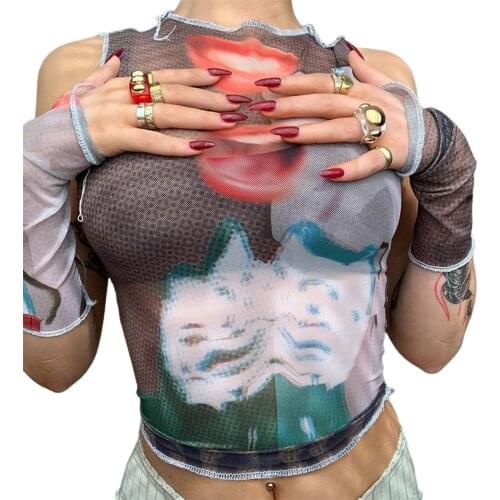 Female Camisole Girls Floral Print Round Neck Sleeveless Crop Tops Short Vest for Summer, S/M/L