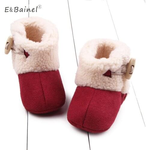 Winter Baby Booties Warm Newborn Baby Girls Shoes First Walkers Shoes Infant Toddler Soft Bottom Anti-slip Baby Snow Boots