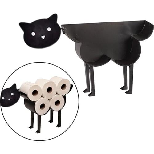 1pcs sheep toilet paper holder bathroom roll paper towel holder toilet paper holder paper holder bathroom iron frame decoration