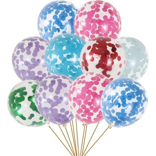 12inch rose gold tiffany blue confetti balloon transparent latex balls wedding birthday party decoration baby girl boy toys