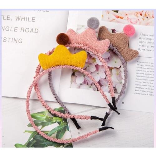 40pcs/lot DIY Simple Multi Fabrics Crown Princess Head Bands Childen Girls HeadBands Hair Styling Tools Accessory HA1602