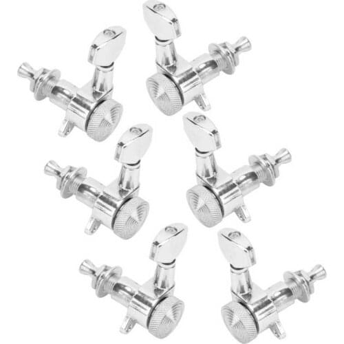 Electric Guitar guitar accessories Locking Guitar String Tuning Peg Metal Electric Sealed Tuner Head Key Set Kit Silver