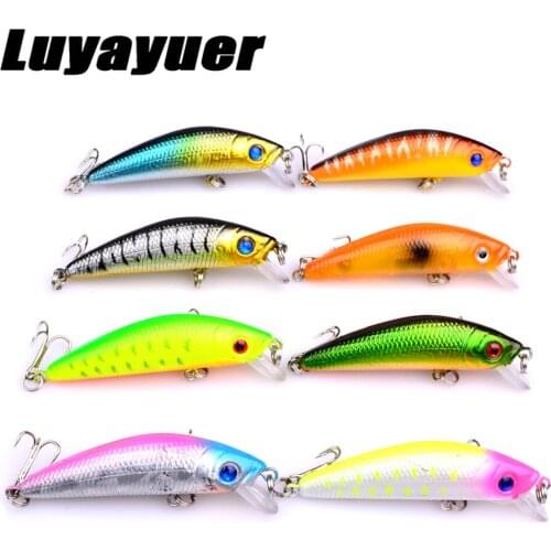 8Pcs Hard Minnow Fishing Lure 7cm/7.9g 3D Eyes Fishing Bait Mini Fish Wobblers Pesca Crankbait Carp Fishing