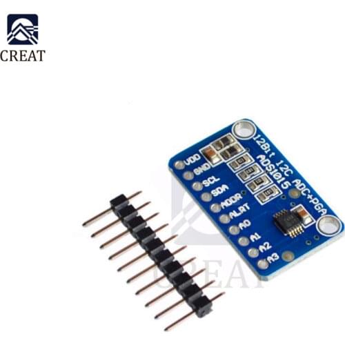 ADS1015 ADC Ultra-compact 12-Precision ADC Module Development Board Ultra Small 12 Bit Precision Analog-To-Digital Converter