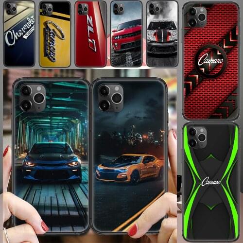 Camaroes Car Logo Phone Case Cover Hull For iphone 5 5s se 2 6 6s 7 8 12 mini plus X XS XR 11 PRO MAX black pretty shell 3D