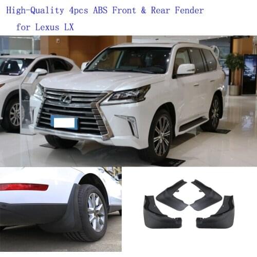 High-Quality 4pcs ABS Front & Rear Fender for Lexus LX Car Mud Flaps Splash Guard Mudguard Mudflaps Accessories