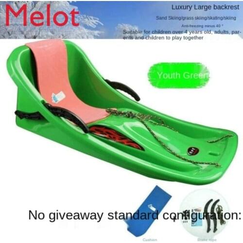 Childrens Thickening and Wear-Resistant Sledge Sledge Adult Sandboard Landslide Board Double Snowboard Outdoor Convenient