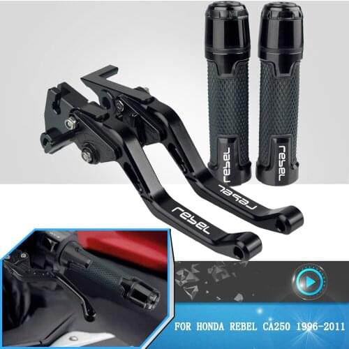 For Honda REBEL CA250 1996-2011 2010 2009 2008 2007 Motorcycle Accessories CNC Clutch Brake Lever Handle Grips Adjustable Levers