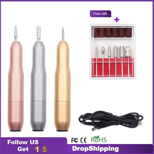 Electric Nail Manicure Portable Nail Drill Machine Professional 1 Set Accessories for Nail Art Beauty