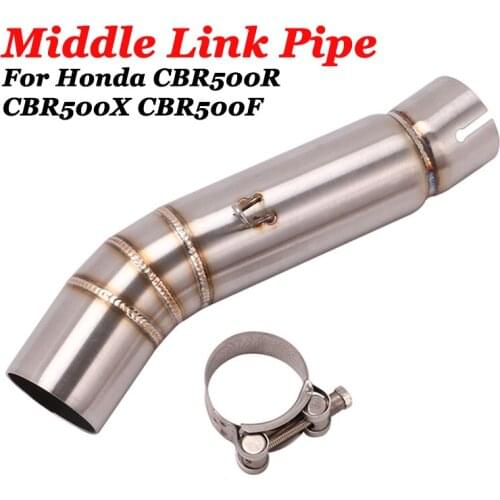Motorcycle Exhaust Muffler Middle Mid Tube Connect Link Pipe Escape Moto Muffler For HONDA CBR500R CBR500X Modified Scooter