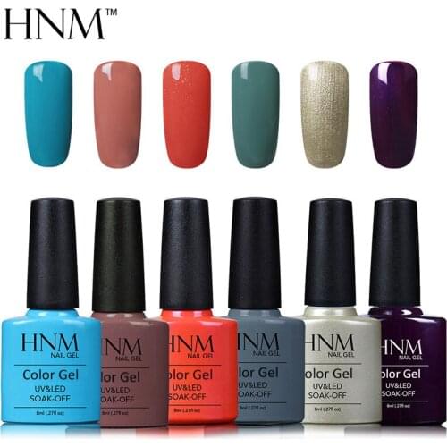 HNM 8ML UV Gel Nail Polish Easy Soak Off Nail Gel Polish GelPolish Nail Primer Gel Lak Lacquer Vernis Semi Permanent Varnish
