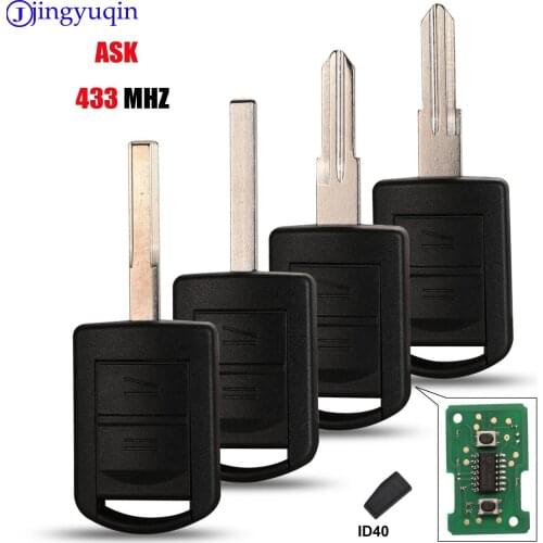 Jingyuqin Remote ID40 Chip 433 Mhz ASK Car Key For Opel Vauxhall Corsa c Meriva astra h j g d Combo Auto Key Car Accessories