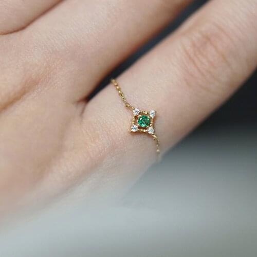 Liemjee Fashion Personality Party Jewelry S925 Silver Zircon Hollow Chain Ring For Women Feature Namour Charm Gift All Seasons