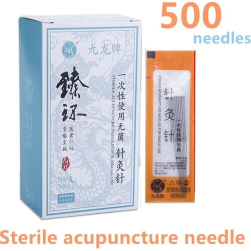 Multi-Sizes Disposable Sterile Needle 500 Acupuncture Needles Acupuncture Painless Beauty Massage Sterilze Needle