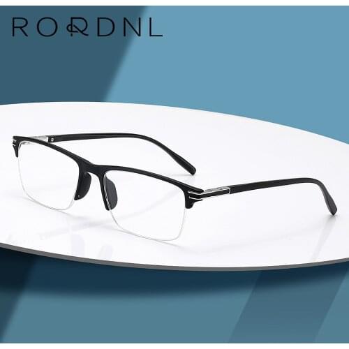 Semi Rimless Optical Eyeglasses Frame for Men Myopia Prescription Glasses Frames Male Luxury brand Custom Eyewear Frame TR90