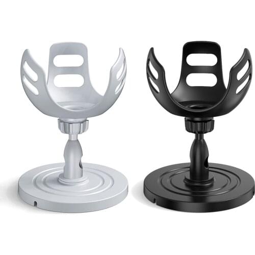 Speaker Desktop Stand 360 Degrees Rotating Holder For Echo Dot 4 Anti-scratch And Black Gray Anti-slip Stand For Echo Dot 4