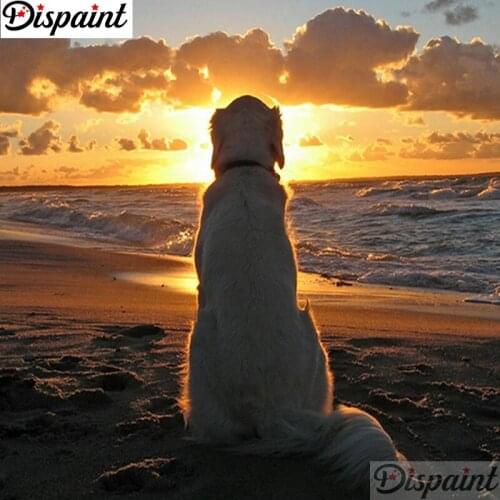 Dispaint Full Square/Round Drill 5D DIY Diamond Painting "Animal dog" Embroidery Cross Stitch 3D Home Decor A11333