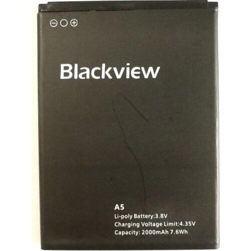 New 2000mAh A5 Replacement Battery For Blackview A5 Smart Mobile Phone Batteries Bateria Baterij