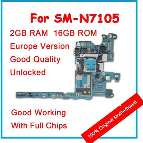 16GB Original Motherboard For Samsung Galaxy Note 2 N7105 100% Mainboard EU Version Android OS Logic Board With Chips