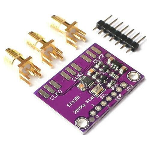 1pcs Si5351A I2C 25MHZ Clock Generator Breakout Board 8KHz to 160MHz