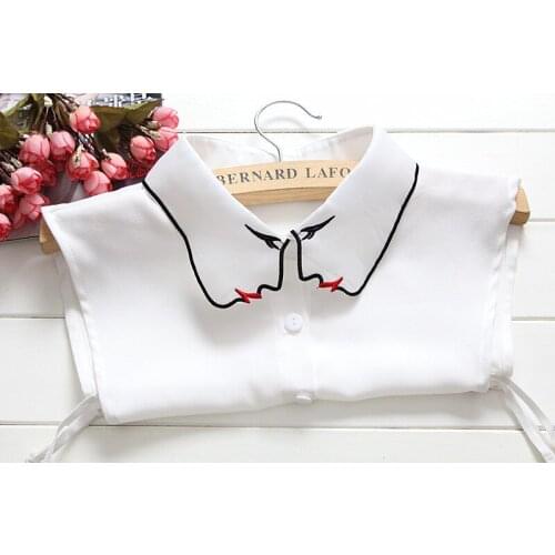 Fake Collar Women Decorative Round Lapel False Women Detachable Faux Fake Collar Necklace Peter Pan Removable False Choker