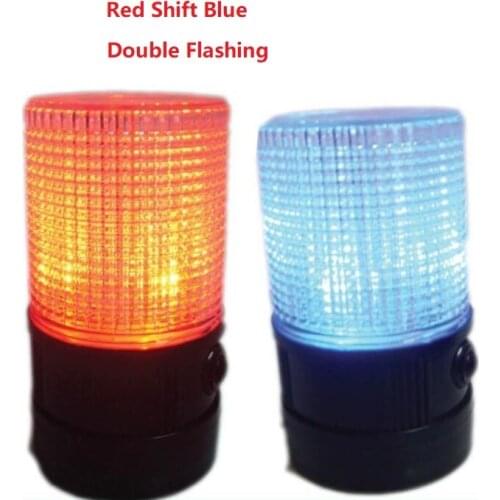 Led Double Color Warning Tower Pendant Lamp Road Construction Airport Signal Light Red Blue Double Flashing Warning Light