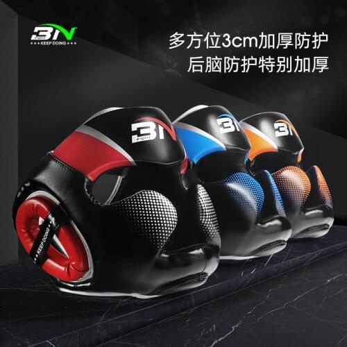 High Quality Boxing Helmets for Boxing Match 3cm Thickening PU Boxing Helmets Sanda Kongfu Muay Thai Helmets