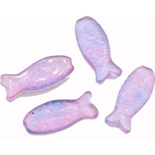 10*25MM Miniature Resin Fish Decoration Crafts Flatback Cabochon Kawaii DIY Embellishments For Scrapbooking Accessories