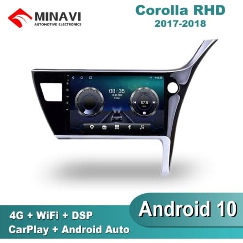 10'' IPS Android 9 TOYOTA COROLLA 2017 RIGHT PEPTIDE Car Radio Multimedia GPS Navigation Navi Player Auto Stereo WIFI