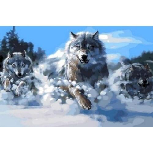 2019 new arrived Diamond embroidery 5D Diy full embroidery animal wolf diamond pinting for home decor gift