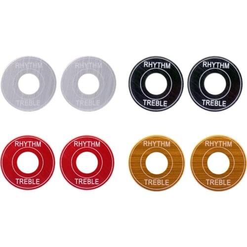 2x Switch Plate Washer Rythm Treble Ring for Electric Guitar Switch Washer Guitar Pickup Selector Cover Marker