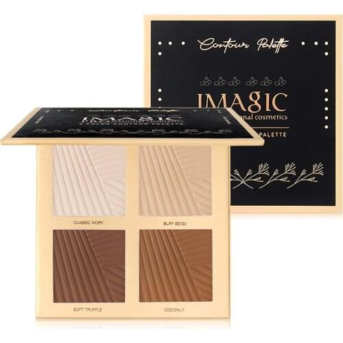 4 Color Matte Bronzer Palette Face Color Corrective Contour Buffing Powder Highlighter Eye Shadow Palette Face Contour Powder