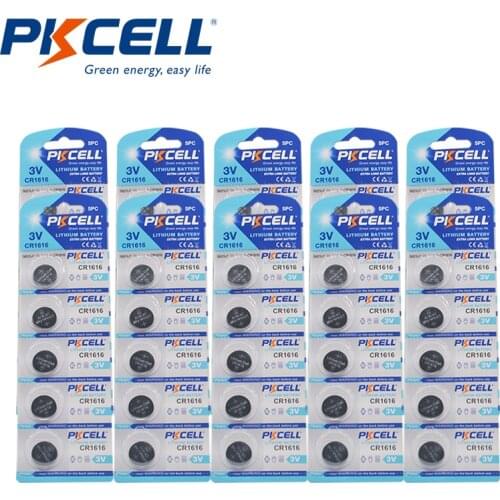 50Pcs 3V CR1616 DL1616 ECR1616 3 Volt Button Coin Cell Battery for CMOS watch toy x5 *10pack