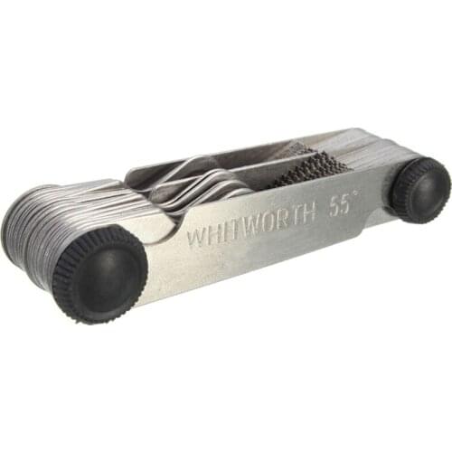 52Pcs Screw Pitch Gauge 60 Degree Steel Thread Measuring Gage Metric Whitworth 19QB