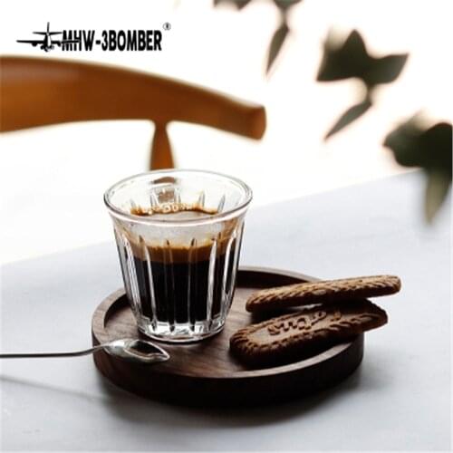 90-200ml Heat-resistant Espresso Coffee Cup Glass Cup Cocktail Mug Tea Glass Whiskey Glass Cappuccino Drinking Tool Coffeeware