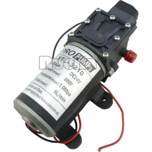 Free shipping 1pcs water pump Automatic Pressure switch control 12V 24V dc 80W 6LPM Diaphragm high pressure water pump