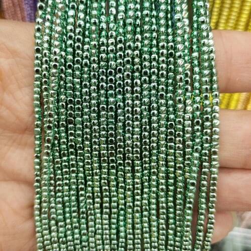 Natural Stone Hematite Loose Beads Colorful Plating Jewelry Making 4mm Faceted Cube Beaded DIY Handmade Bracelet Necklace Parts