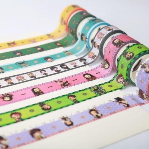 Demon Slayer Anime Rengoku Kyoujurou Washi Masking Tape Crafts Anime Cartoon Adhesive Tape Stickers Scrapbooking Masking Tape