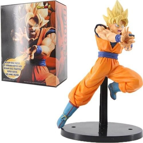 22CM Dragon ball Shock wave Super Saiyan3 Son Goku Saiyan Figure Garage Kit