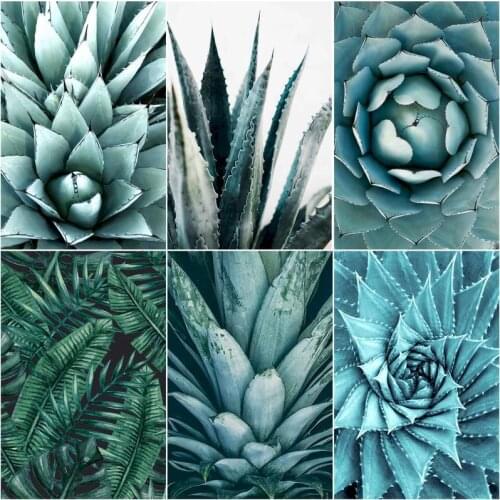 GATYZTORY DIY Painting By Numbers Kits 60x75cm Frame Green Plants Picture By Number Modern Home Wall Artcraft