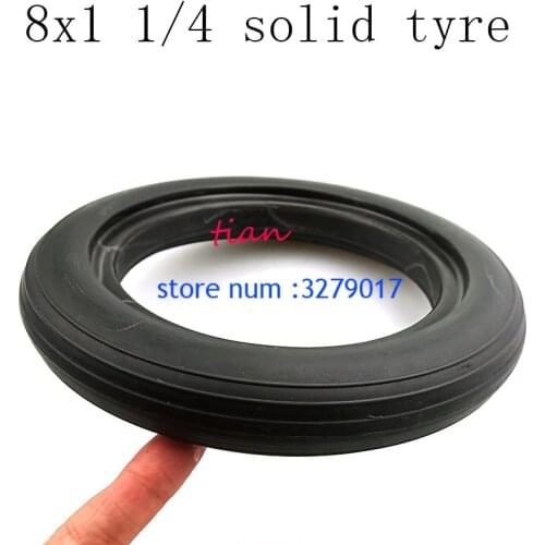 Hot Sale High Performance 8x1 1/4 Non Inflation Solid Tyre with Good Quality for Electric Scooter 8*1 1/4 Solid Tire