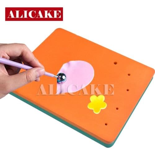 5 Holes Fondant Foam Pad Cake Sponge Mat Sugarcraft Sugar Flower Chocolate Clay Modelling Cake Decoration Tools Drying Tray