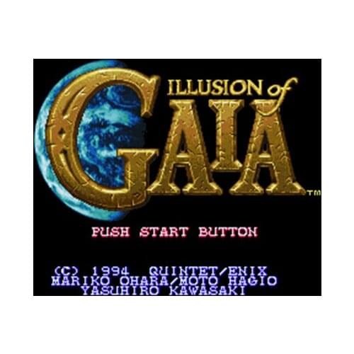 Illusion of Gaia NTSC Version 16 Bit 46 Pin Big Gray Game Card For USA Game Players