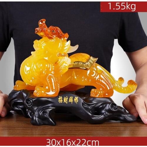 Chinese Stylelucky Luck Money Mascot Resin Statue Crafts Living Room Study Wine Cabinet Ornaments Decoration Birthday Present