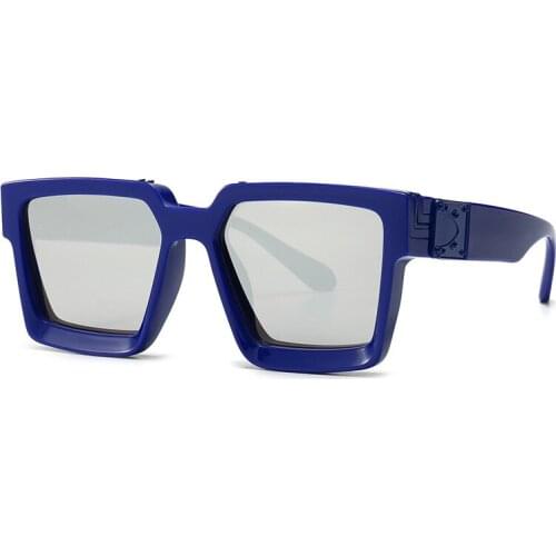 Classic Fashion Luxury Brand Designer Oversized Square Sunglasses Men Women Vintage Shield Metal Sun Glasses UV400 Shades Gafas