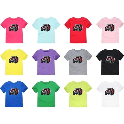 Summer Children Clothes Kids Fashion 3D Truck SUV Car T Shirts Boys T Shirts Girls Cotton Summer Tops Baby Boys