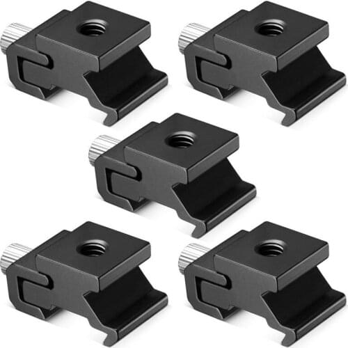 Top Deals 5pcs Camera Metal Cold Shoe Hot Shoe Flash Bracket Mount Adapter With 1/4 Tripod Screw for Light Stand Tripod